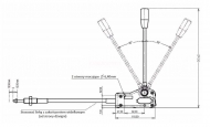 Dźwignia 3047 do sterowania rozdzielaczem hydraulicznym (na linki. widełki)