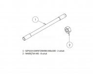 Zestaw szpilek do połączenia 2 dźwigni sterowania rozdzielaczem hydraulicznym (na linki. widełki)
