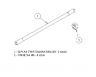 Zestaw szpilek do połączenia 3 dźwigni 3047 sterowania rozdzielaczem hydraulicznym (na linki. widełki)