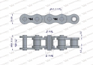 ańcuch rolkowy 16BX-101PZ+ogn zastosowanie  Prasa Zwijka Sipma 5279000102 Waryński