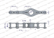 ańcuch CA650-1 128 ogniw 32 belek zastosowanie Prasa Zwijka Sipma5269077502 5269077500 Waryński