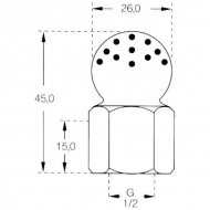 54090950 Dysze do czyszczenia zbiornika 1/2" 240°