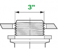 G40009 Pierścień uszczelniający płaski 3", 90x110x4 mm, EPDM