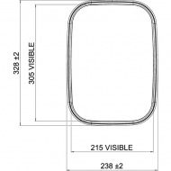 Lusterko zewnętrzne lewe / prawe ze sterowaniem zdalnym 330x240x115 mm, producent Britax