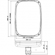 Lusterko zewnętrzne lewe / prawe uniwersalne 330x240x115, producent Britax