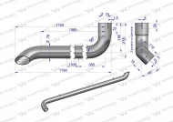 Tłumik rura wydechu inox AL164277 John Deere WARYŃSKI