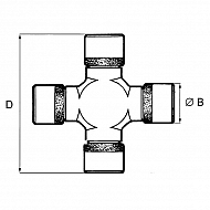 0501203690 Krzyżak osi przedniej, 82,5x82,5x27