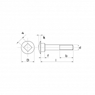 60381688 Śruba zamkowa kl. 8.8 ocynk Kramp, M8x16 mm