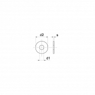 9021A6 Podkładka płaska poszerzana ocynk Kramp, M6, 18mm