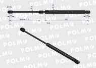 Siłownik szyby tylnej L max. 519mm 65419004 0.920.8140.3 SAME POLMO