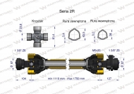 Wał przegubowo-teleskopowy 1110-1750mm 270Nm sprzęgło z kołkiem 900Nm CE 2020 seria 2R WARYŃSKI