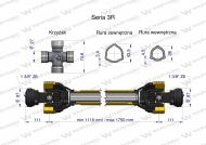 Wał przegubowo-teleskopowy 1110-1750mm 460Nm 50270 CE 2020 seria 3R WARYŃSKI WA46-111