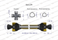 Wał przegubowo-teleskopowy 660-1000mm 270Nm 40230 CE 2020 seria 2R WARYŃSKI WA25-61