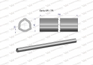 Rura wewnętrzna Seria 6R i 7R do wału 910 przegubowo-teleskopowego 45x5.5mm 755 mm WARYŃSKI