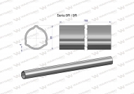 Rura zewnętrzna Seria 8R i 9R do wału 910 przegubowo-teleskopowego 63x4 mm 785 mm WARYŃSKI
