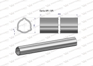 Rura wewnętrzna Seria 8R i 9R do wału 560 przegubowo-teleskopowego 54x5mm 405 mm WARYŃSK