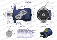 Silnik hydrauliczny orbitalny WMR 25 cm3/obr (100 bar / max.200 bar) Waryński