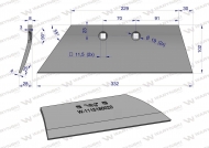 Lemieszyk przedpłużka lewy UNIA PO1318 Waryński