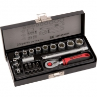 1804922023KR Zestaw kluczy nasadowych Mini 1/4” 23 ele. Kramp