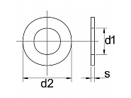 125A8RVS Podkładka M8x16x1.6 mm nierdzena 