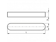 68858725 Wpust pryzmatyczny Kramp, 8 x 7 x 25 mm