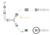 Szybkozłączka 1/2"  - z waterstop / TEGER