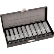 1804924010KR Zestaw kluczy nasadowych przedłużanych 1/2", 10 ele. Kramp