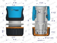 Szybkozłączka 1/2" - bez waterstop / TEGER
