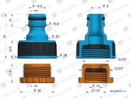 Przyłącze do kranu 1/2" & 3/4" / TEGER