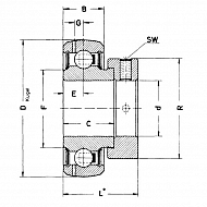 GRAE20NPPB Wkład łożyska 20x47x14 mm INA/FAG GRAE20-NPP-B