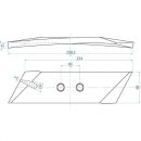 KK053090N Dłuto lemiesza prawe obracalne Kverneland Pöttinger Krone 230 mm