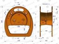 Zestaw ogrodowy 1/2"  (wąż 20m. zestaw natryskowy. wieszak na wąż) / TEGER