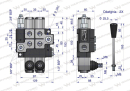 W-ROZ40L/2Z Rozdzielacz hydrauliczny 2-sekcyjny max przepływ 40L z zatrzaskami Waryński