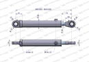 W-SH2P28H300Z Cylinder hydrauliczny - siłownik dwustronny wspomagania układu kierowniczego (SMT2CJ.50.28.300; 88276909) C-385 6-cyl. Waryński