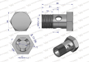 W-SO-M18X1.5  Śruba oczkowa przelewowa metryczna M18x1.5 Waryński