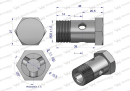 W-SO-M22X1.5 Śruba oczkowa przelewowa metryczna M22x1.5 Waryński