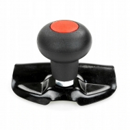 Ergonomiczna gałka pokrętło kierownicy gumowe proste czarne uniwersal