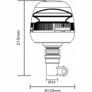 LA20020 LA20020 Lampa błyskowa ostrzegawcza LED Kramp 24W 12/24V pomarańczowa, elastyczny uchwyt DIN, fi128 mm