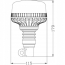 LA20028 Lampa błyskowa LED, 17W 12/24V na uchwyt, elastyczna, EMC Kramp