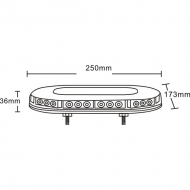 Belka świecąca, lampa, kogut LED, 90W 12/24V przykręcana 30 LED Kramp