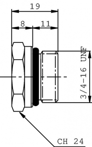 MPPP34UNF Zatyczka, zaślepka, korek MPP gwint 3/4" UNF