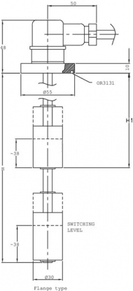 LENA4001FLBSP Wskaźnik poziomu, wkręcany 1Fl / 1"BSP 400 mm