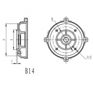 EM990B14FLA3 Kołnierz silnika elektrycznego 90-B14, 140 mm