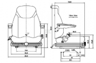 TS38000GP Siedzenie PCW z amortyzacją mechaniczną