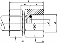 MAV6LR14 Przyłącze manometru M12x1.5 6 LR  / 1/4 BSP, VOSS