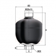 WA21020351OFDA90 Akumulator hydrauliczny  membranowy typ WA 210 bar 0.35 l 90 bar