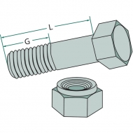 18030-1035 Śruba z nakrętką M10X35 mm, M10x1x35 kl. 10,9