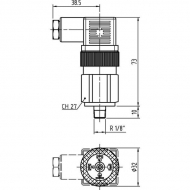 MP9E0P01 Wskaźnik – elektryczny, podciśnienia do filtra hydrauliki,  MP Filtri