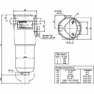 FHP0653A10 Filtr hydrauliczny ciśnieniowy 3/4", 10 µm, MP Filtri