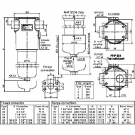FHP3203A25 Filtr hydrauliczny ciśnieniowy FHP 320/3-B-A-G1-A25N-V7, 1 1/4"  25 µm, MP Filtri